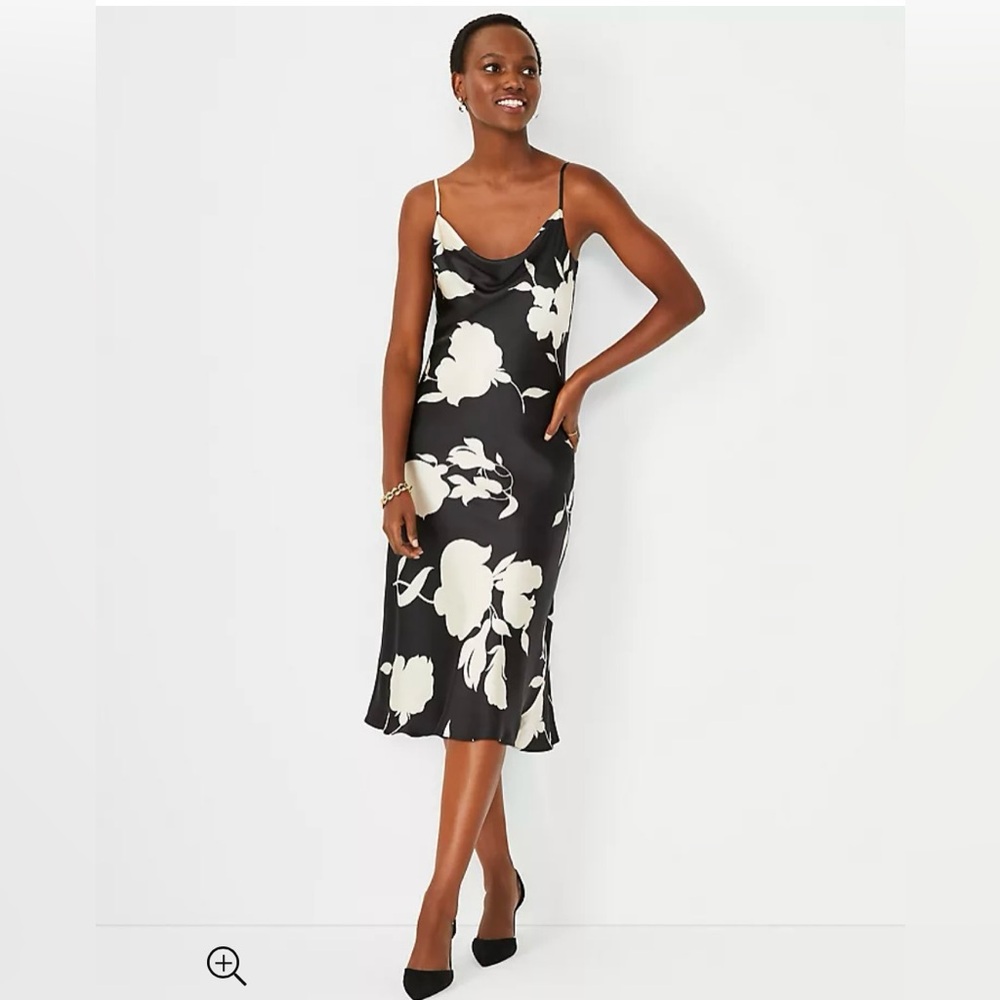 NWT Sold Out Silk Floral Cowl Neck Dress from Ann Taylor